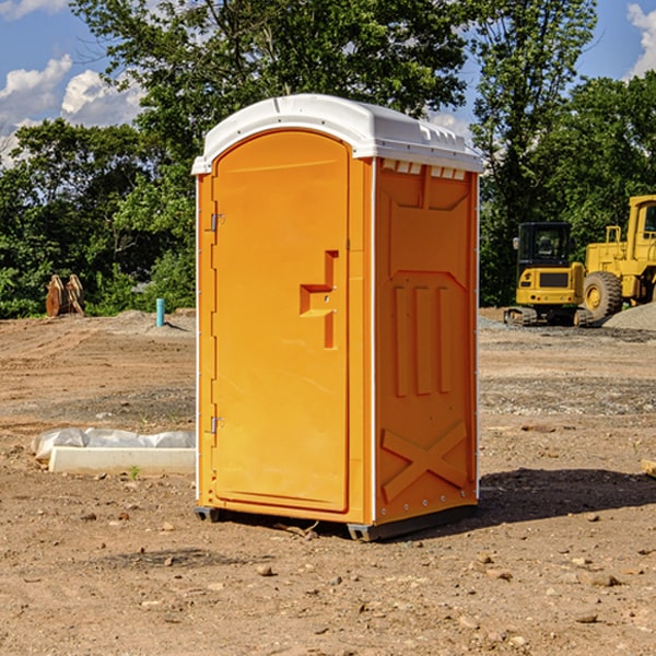 how often are the portable restrooms cleaned and serviced during a rental period in Hobart